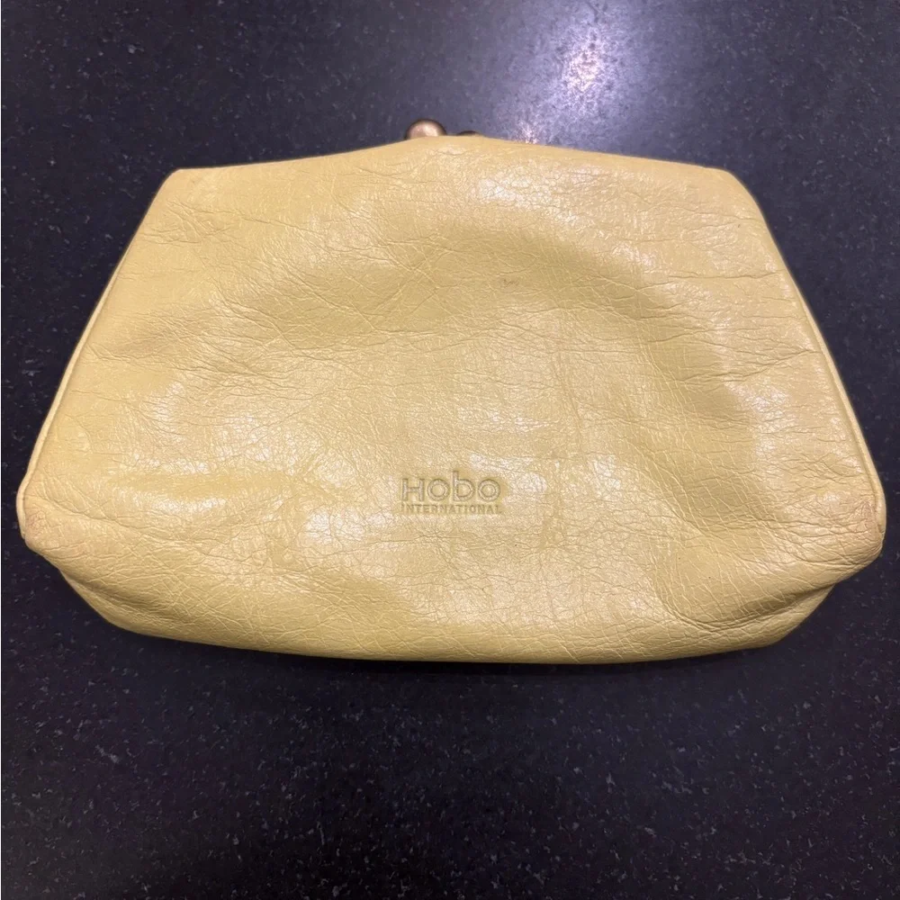 Lime green Leather hobo mini clutch - Picture 5 of 7